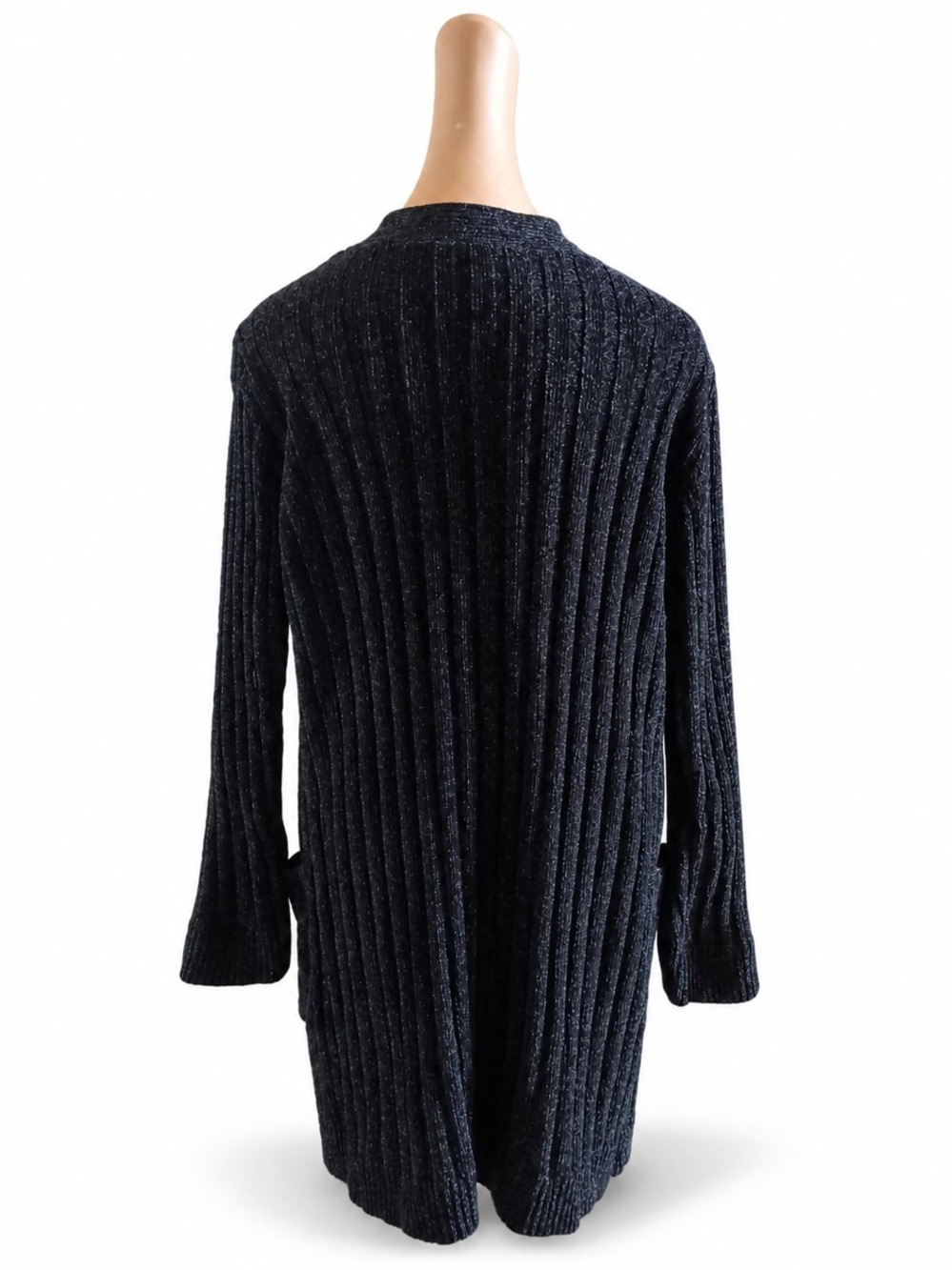Matty M Ribbed Open Plush Robe Cardigan - Women's Size, Medium. - Picture 2 of 8
